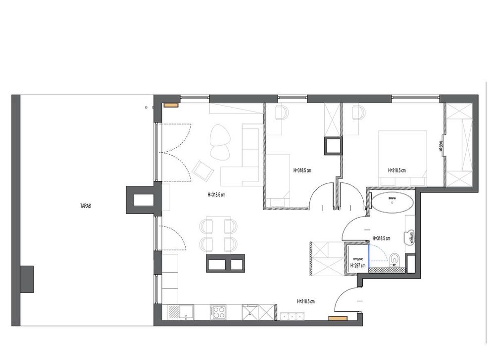Ostatnie piętro | 114 m² prywatnej przestrzeni | PRYWATNY TARAS 36 M²