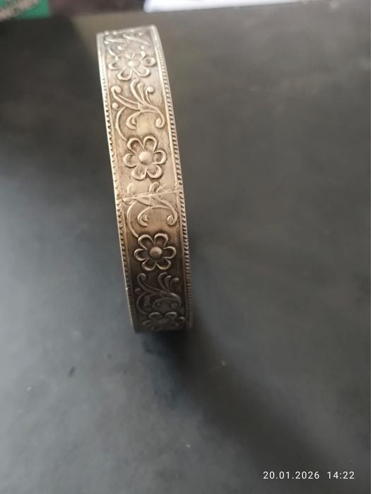 Stara stebrna bransoleta próba 800