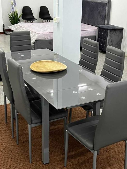 Mesa extensivel + 6 cadeiras Levamos a sua casa Envio gratis