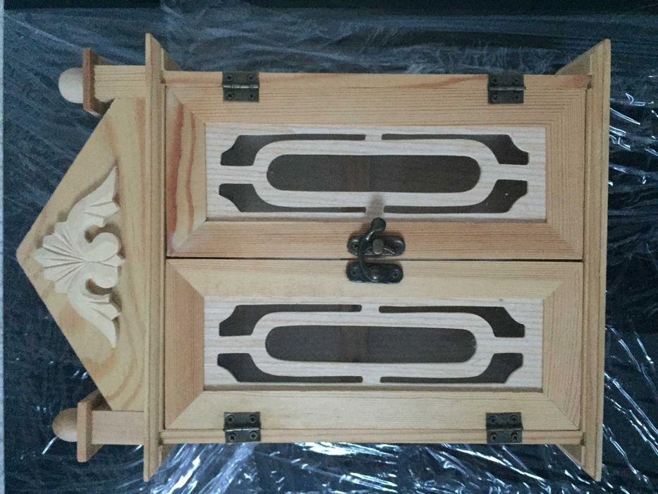 Chaveiro em madeira estilo rústico que dá para pintar -Novo