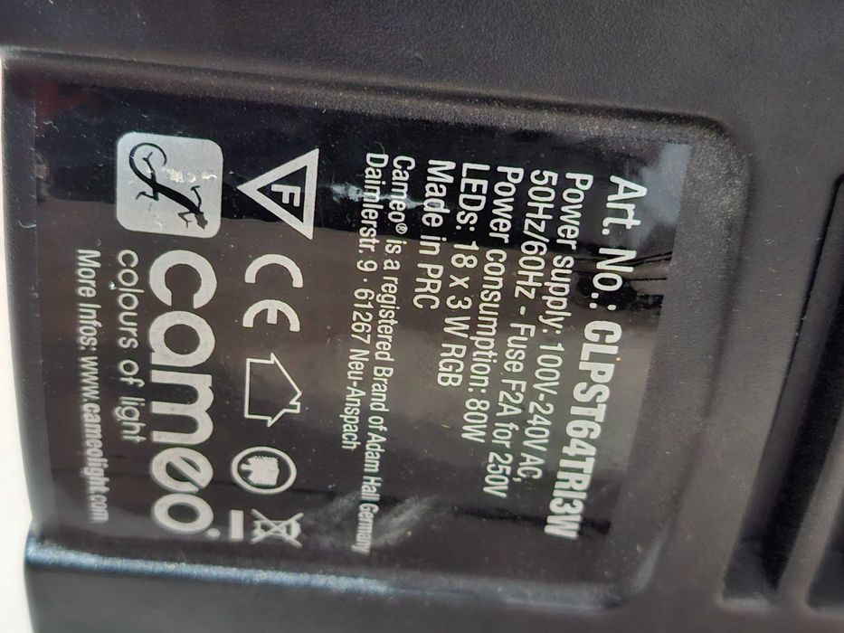 Cameo Light Studio LED Par 64 Can Clpst64Tri3W efekt lampa