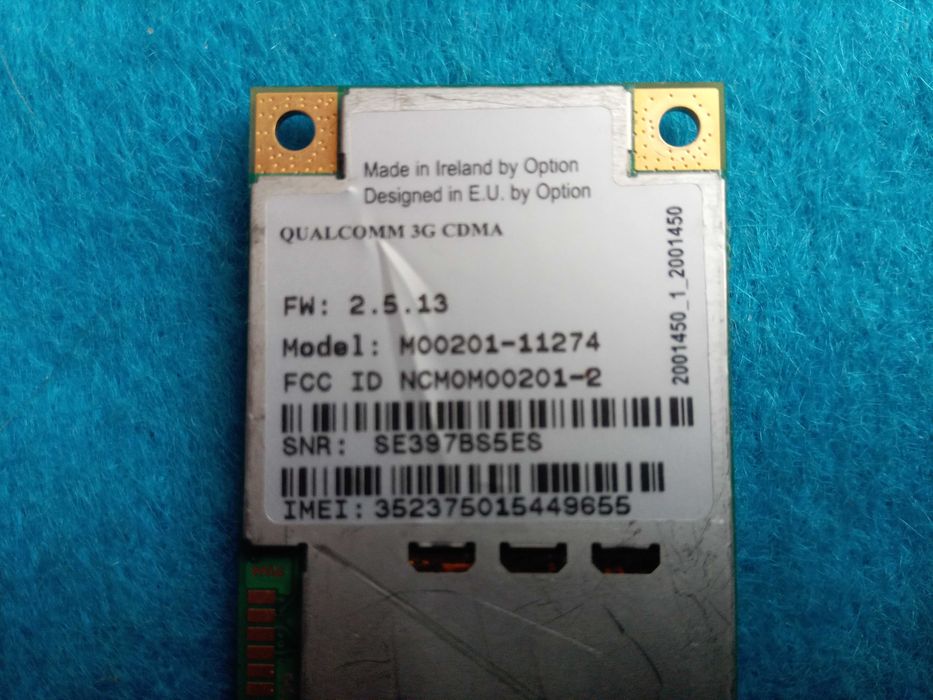 Modem 3G HSDPA wew M00201 11274 miniPCI DO LAPOPA