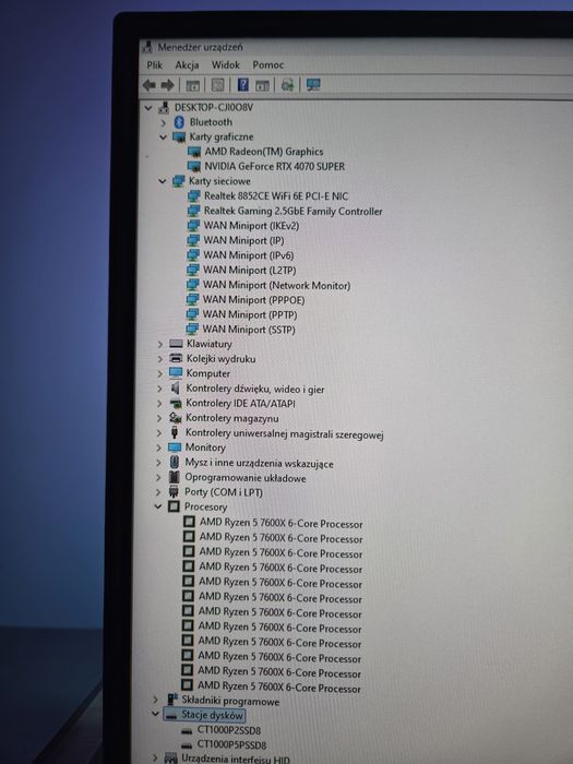 Komputer do gier RTX 4070 SUPER R5 7600X