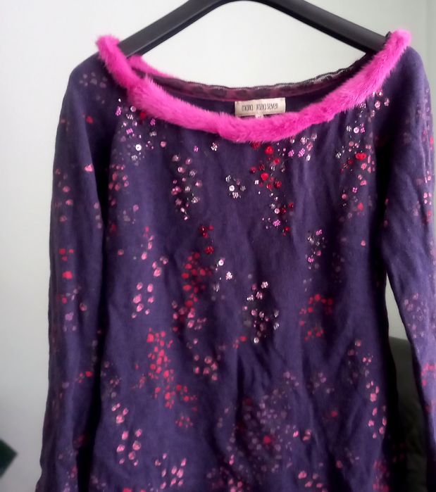 Нарядный свитерок с натуральной норкой Италия