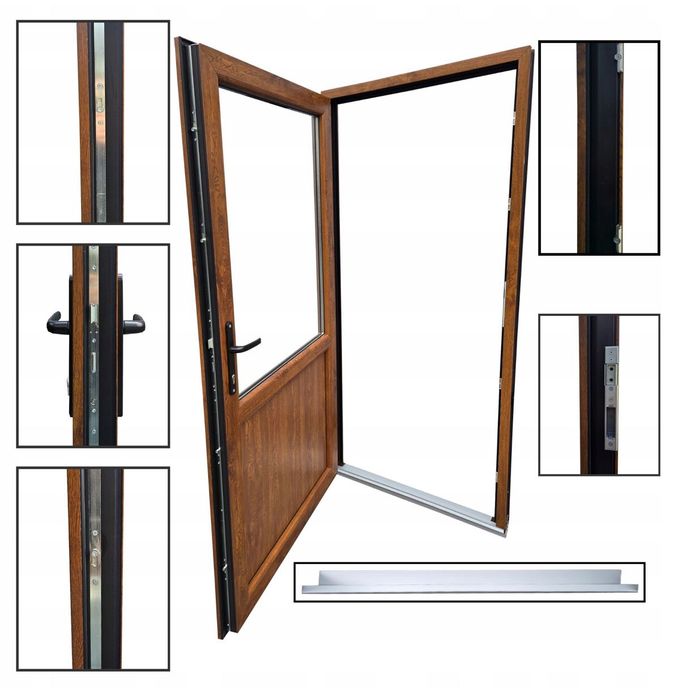 Drzwi wejściowe PCV sklepowe