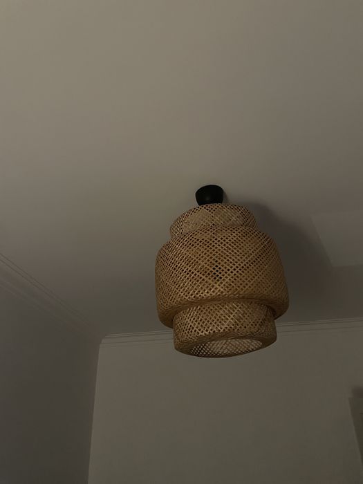 Candeeiro bambu com padrao