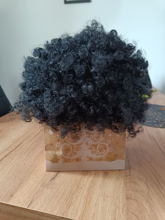 Peruka karnawałowa przebranie czarna