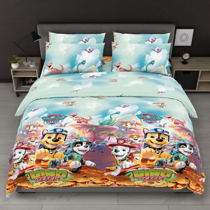 Великий вибір! Постільна білизна полуторна коти бязь листя пірʼя газет