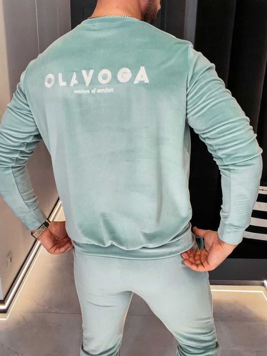 O la voga dres komplet męski welur legacy mięta M XL