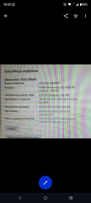 Komputer Lenovo ideacentre 310s-08iap