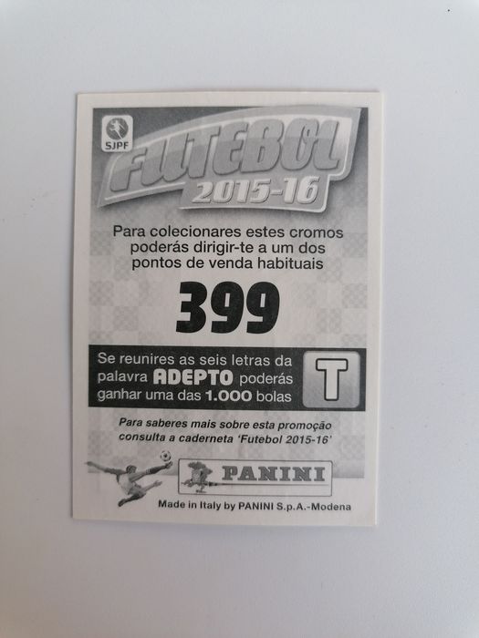 Cromo 399 do Cristiano Ronaldo edição 2015-16 da Panini