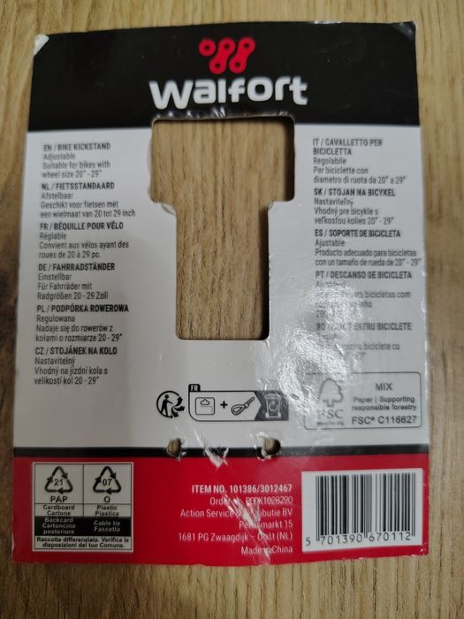 Podpórka rowerowa Walfort metalowa