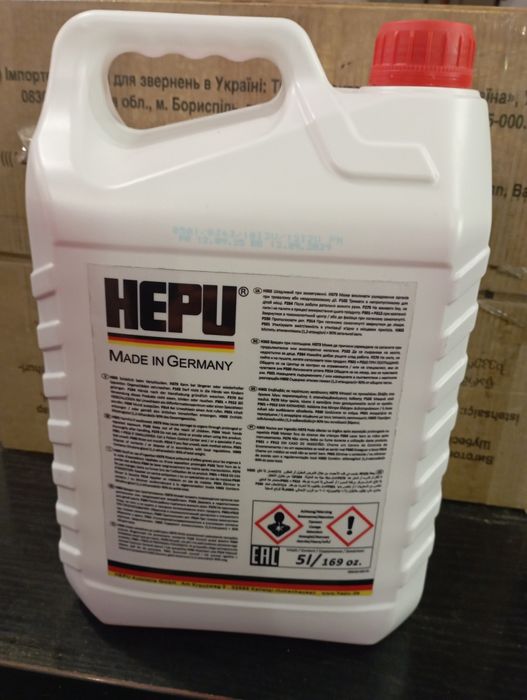 Антифриз Hepu G12 червоний концентрат 5 літрів