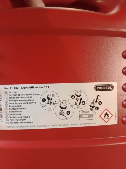 Bidão para combustível certificado