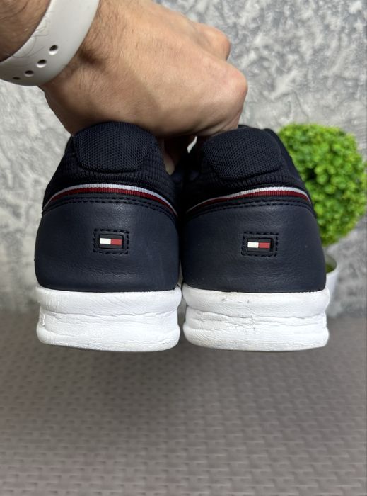 Tommy Hilfiger кроссовки кеды 45 размер кожаные синие