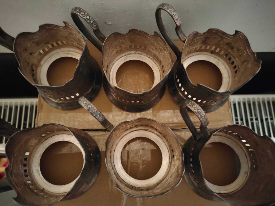 Koszyczki do szklanek patyna