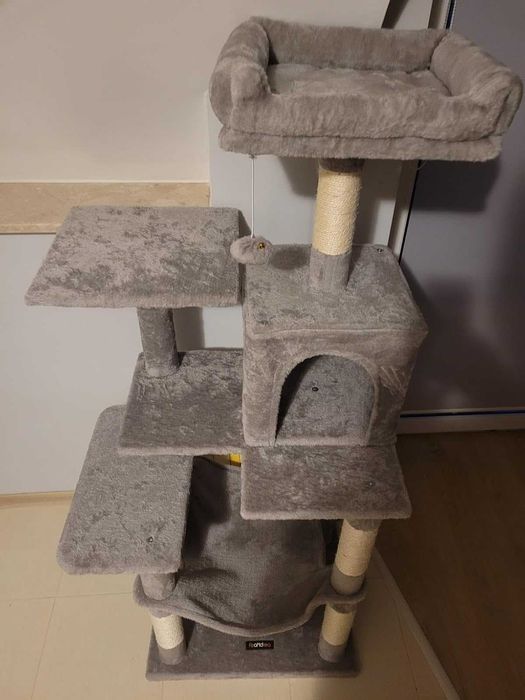 Drapak dla kota Wysoki duży drapak dla kota domek legowisko 143cm NOWY