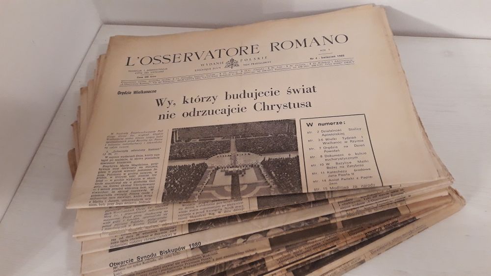 L'osservatore Romano - po polsku 1980 - 1982, numer z 1951 roku gratis