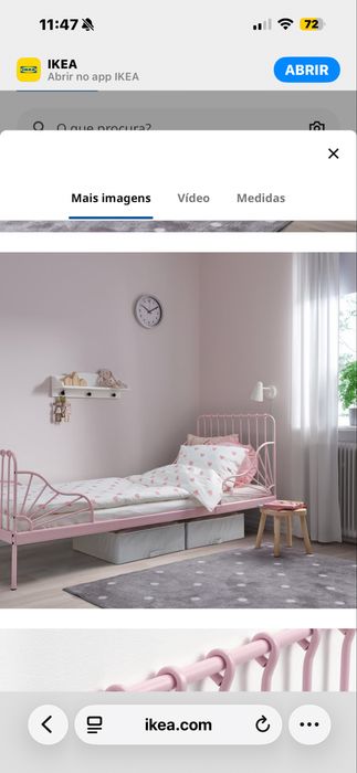 cama regular infantil rosa