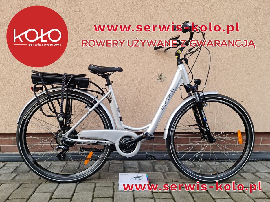 Rower elektryczny damski damka FUNBIKE koła 28 SHIMANO ALTUS aluminium