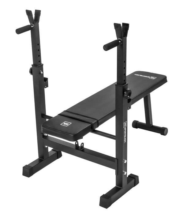 Ławka ławeczka płaska do ćwiczeń składana regulowane stojaki WR