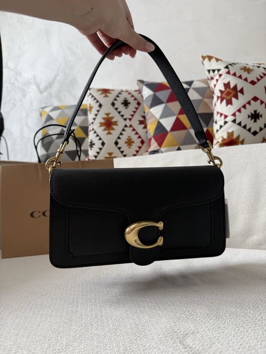 Сумка Coach Tabby чорна шкіряна 26 см