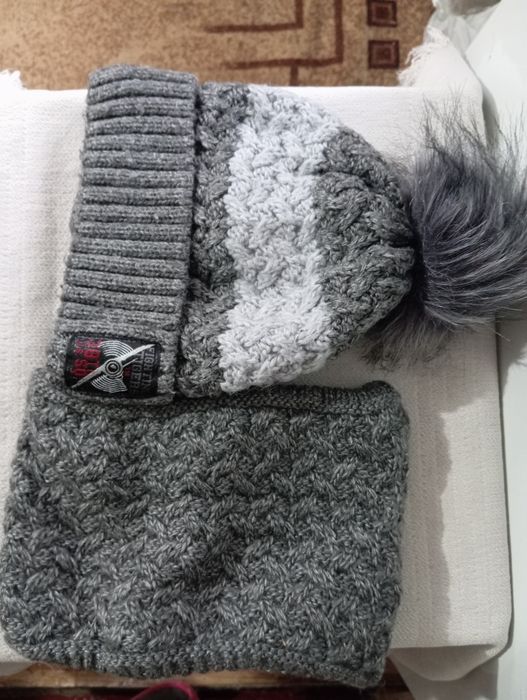 Теплий зимовий набір шапка і снуд для хлопчика