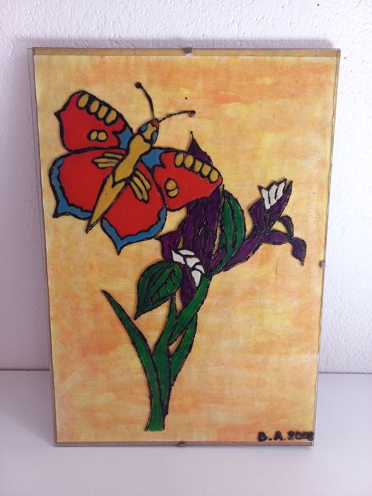 Ręcznie malowany obraz na szkle