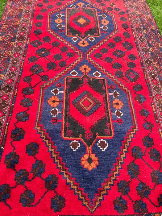 Vintage wełniany dywan chodnik perski Hamadan 300x130 galeria 15 tyś