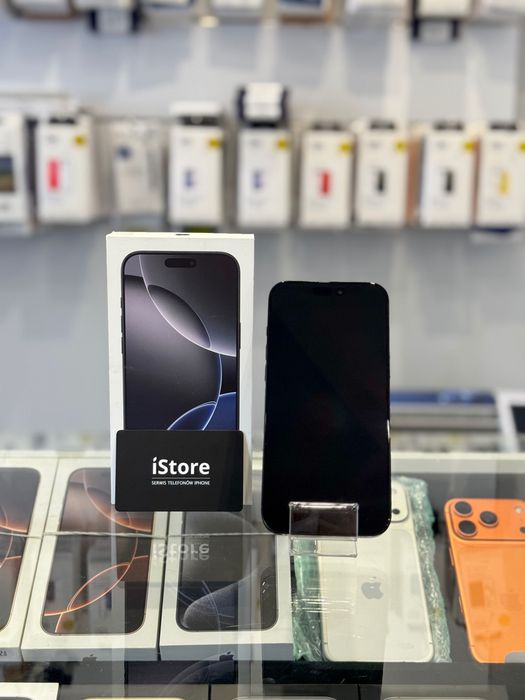 iPhone 16 PRO 256 GB • Black Titanium • 91% bateria • GWARANCJA • raty