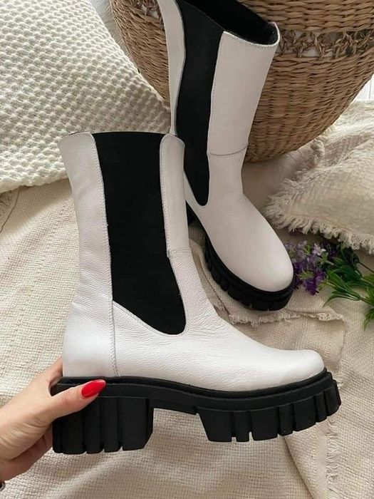 Eleganckie workery sztyblety naturalna skóra licowa kolory