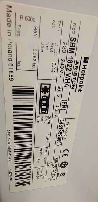 Lodówka Hotpoint Ariston SBM 1822 V/HA