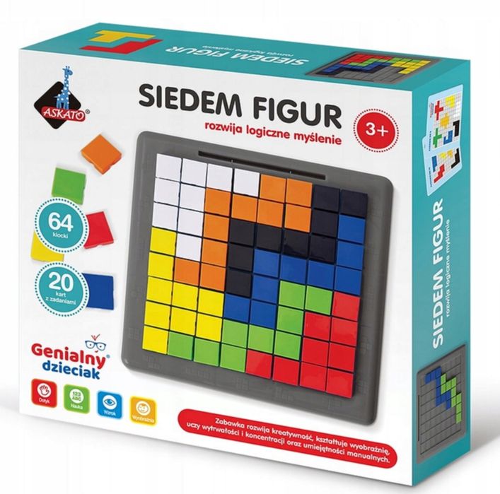 Gra logiczna, układanka "Siedem figur".
