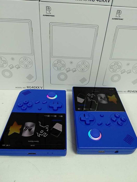 Ретро ігрова приставка Anbernic RG40XX V синя 64GB PlayStation Денди
