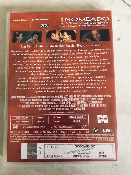 Filme DVD Chocolate