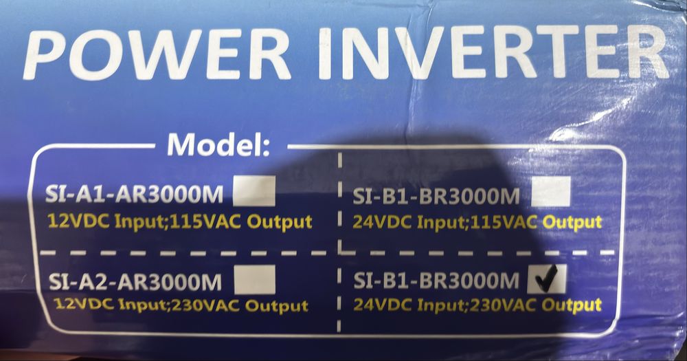Преобразователь инвертор на 24 В. AC/DC 3000Вт 24В UKC SI-B1-BR3000M