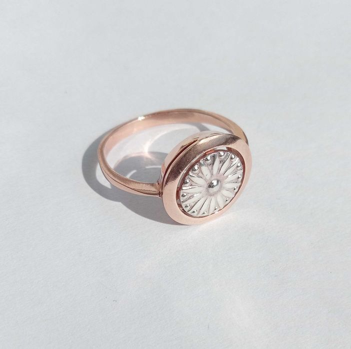 Кольцо перстень "Сонечко" Срібло 925. Позолота. Розмір 20. Вінтаж