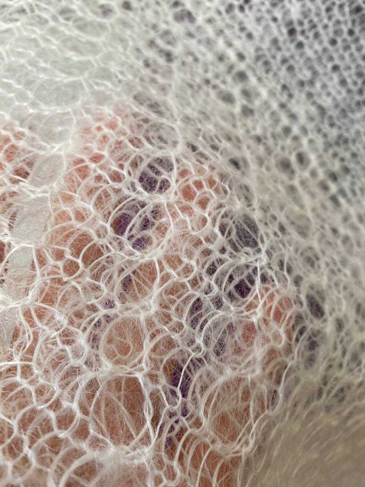 Палантин вязаный (натуральный пух, ручная работа)