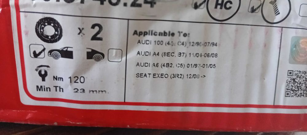 Discos de travão dianteiro Brembo novos para Audi A4 ou A6para A