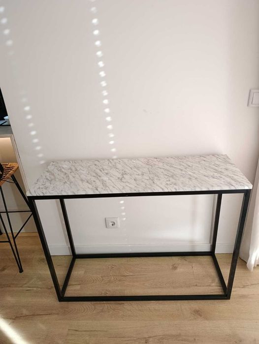 Consolas de entrada/sala de estar modernas estilo mármore e ferro