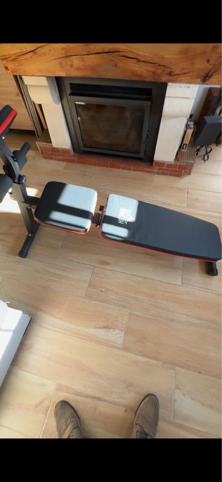 Banco Ginasio + Conjunto Halteres Musculação 20kg