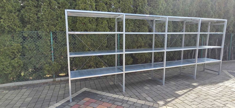 Regały magazynowe z demontażu 60gł x 127 x200cm ocynkowany używane