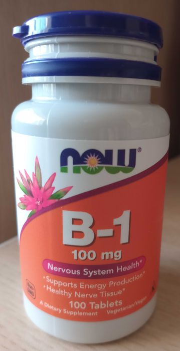 Біологічно активна добавка від NOW Foods, вітамін B1, 100 мг, 45 таблеток