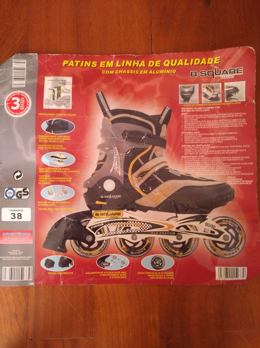 Patins em linha e EPI