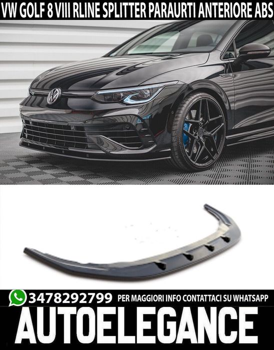 Накладка на передний бампер Фольцваген Гольф 8 гті губа бампера Volkswagen Golf 8 gti сплитер обвес элерон