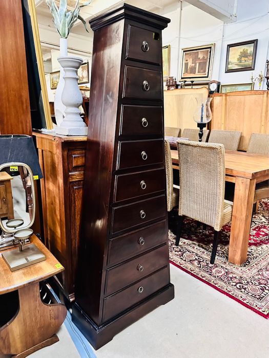 Wysoka komoda kolonialna PIRAMIDA z 9 szufladami :)