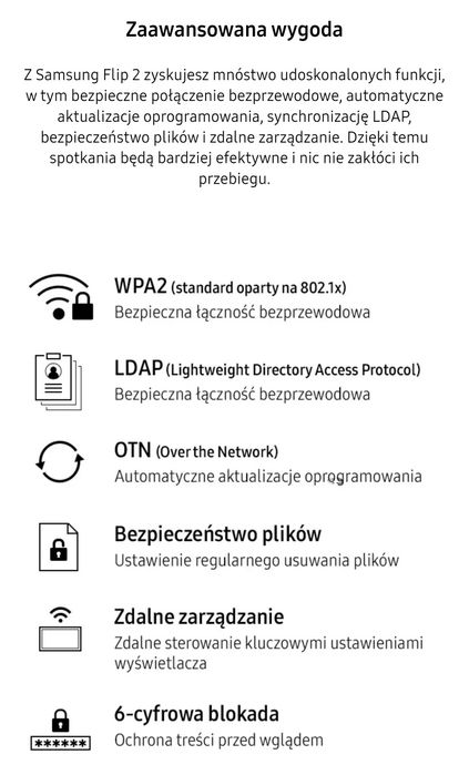 Monitor dotykowy Flipchart Samsung Flip WM55R