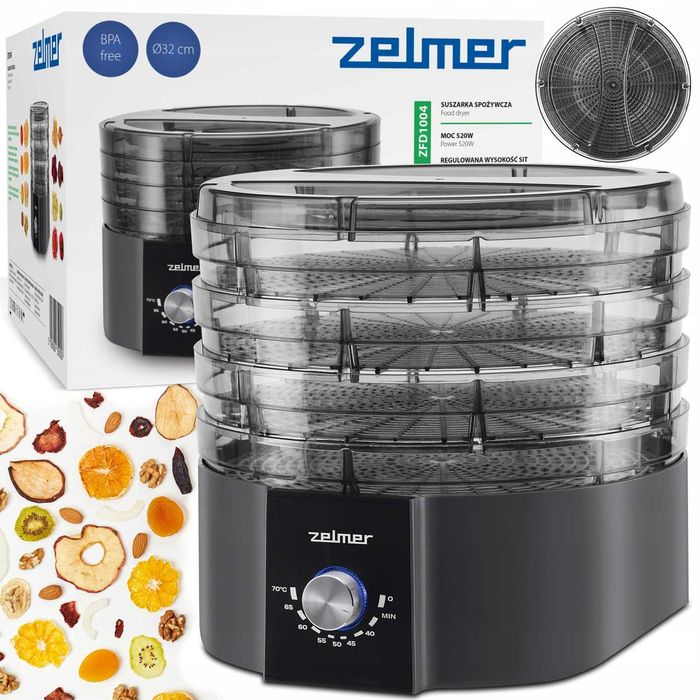 nowa suszarka do grzybów spożywcza warzyw owoców ziół duża 4 sita 520w