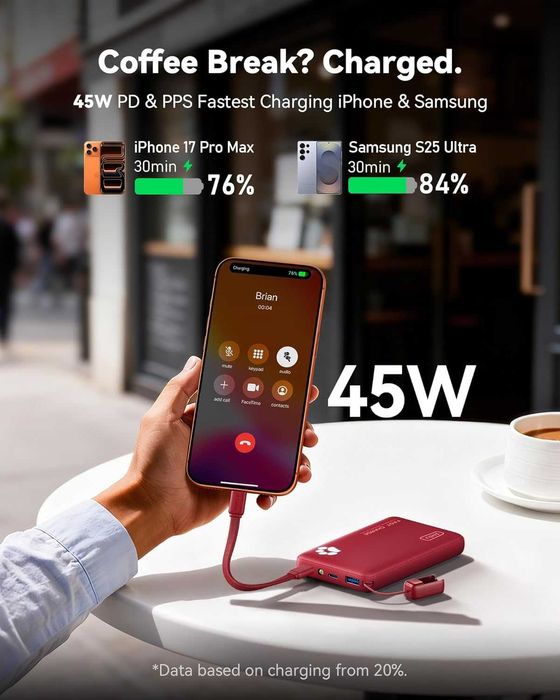 Компактний та якісний Powerbank INIU P41 на 10000 mAh (PD до 45W)