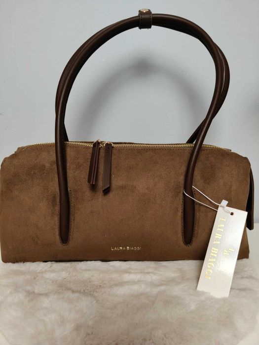 Torebka damska Laura Biaggi – zamsz ekologiczny – elegancka i stylowa